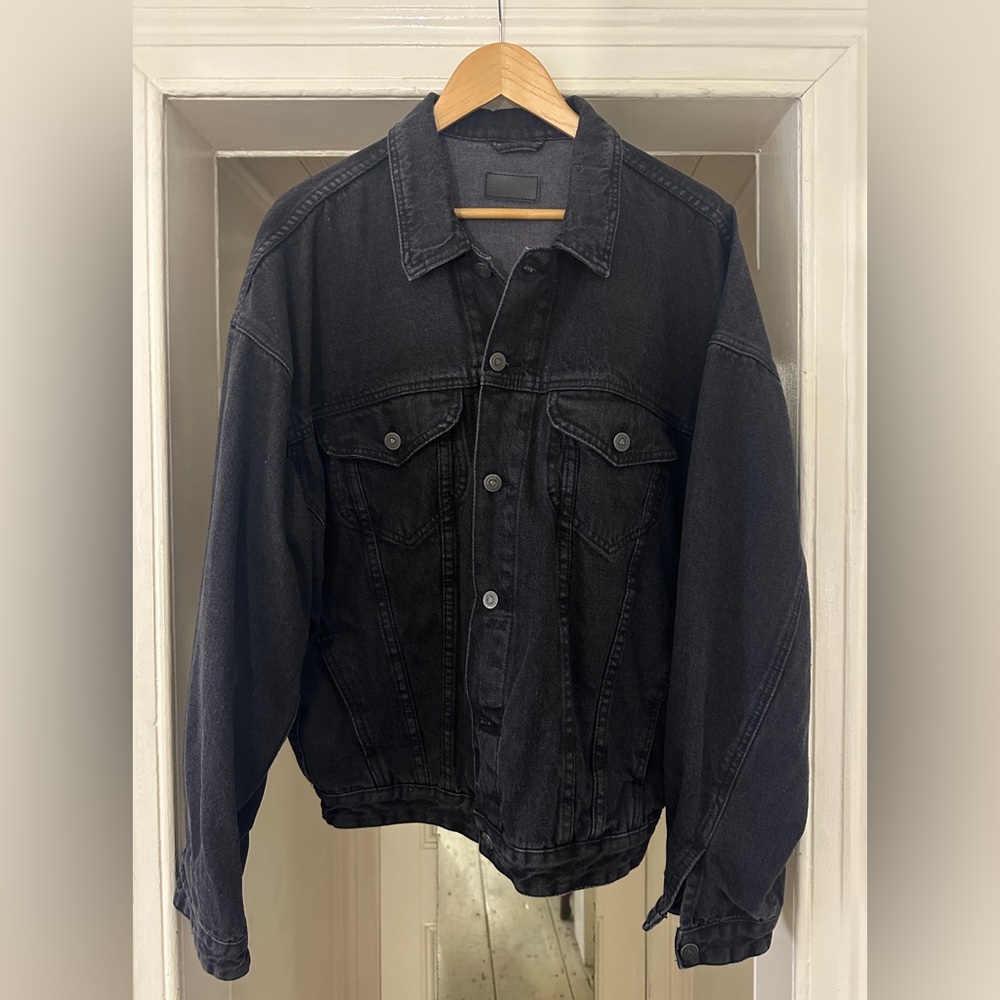 ASOS Men's Charcoal Classic Denim Jacket sz M